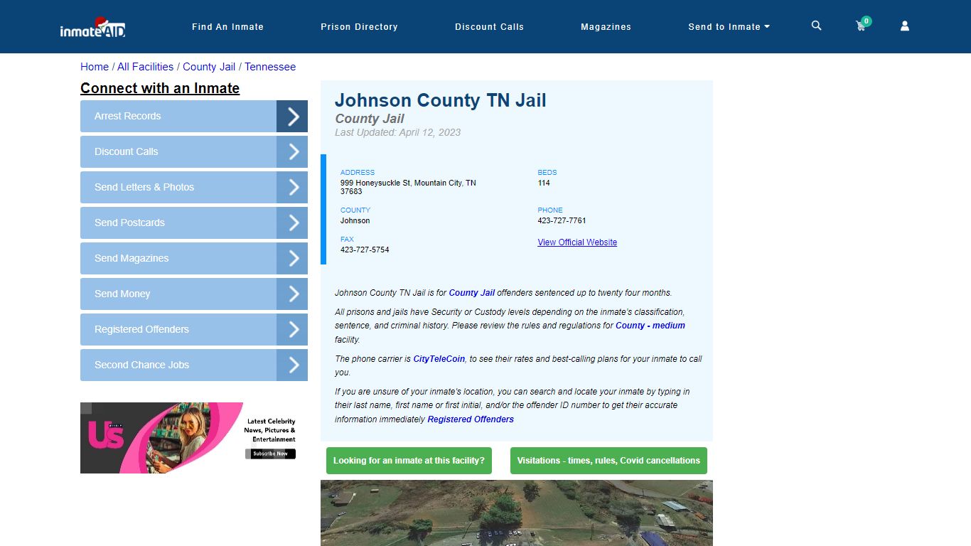 Johnson County TN Jail - Inmate Locator - Mountain City, TN